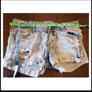 Delia's short shorts jean shorts deconstructed Taylor